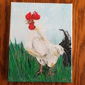 Oil Painting Rooster